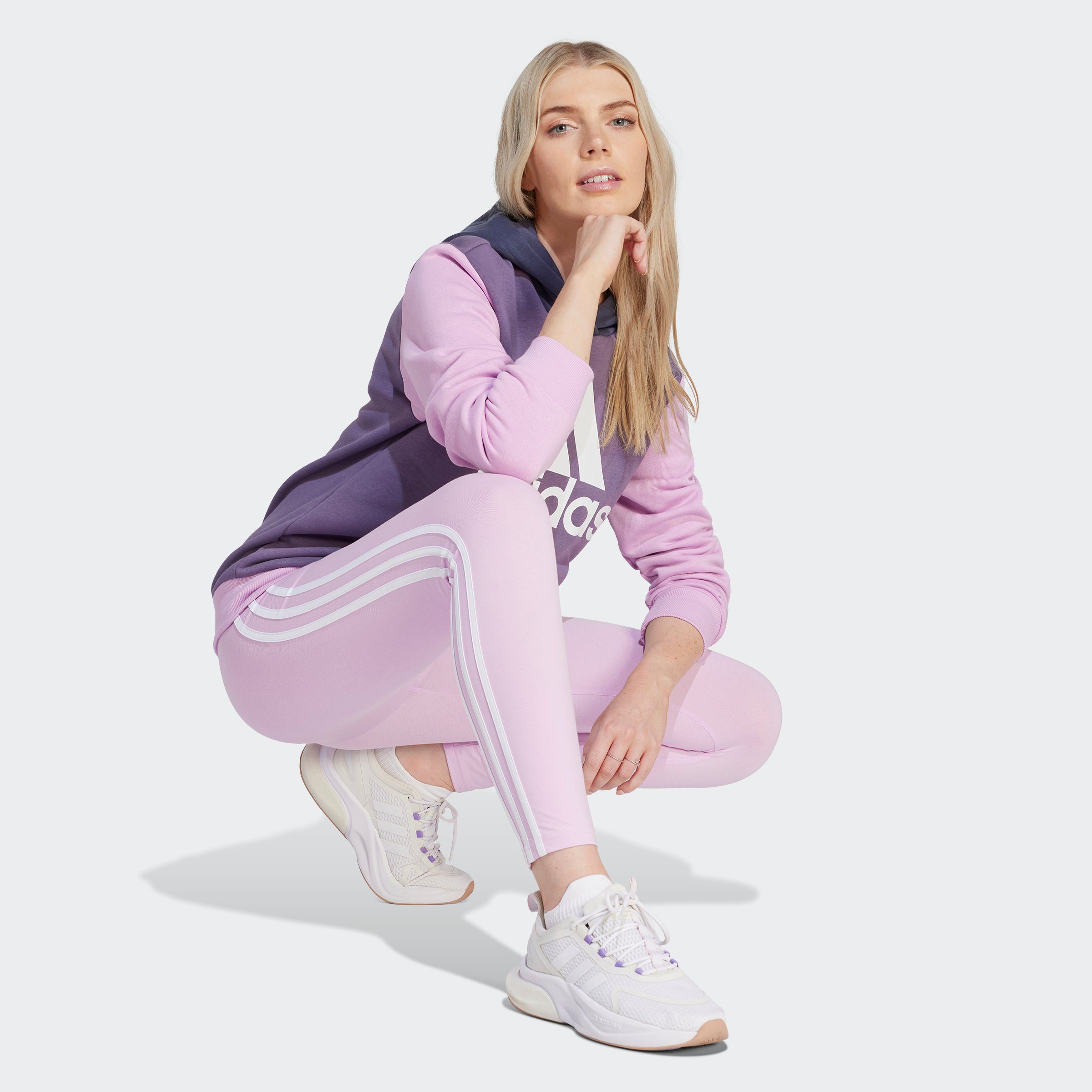 Sportswear 3S (1-tlg) Lilac adidas W Leggings / White Bliss HW LG