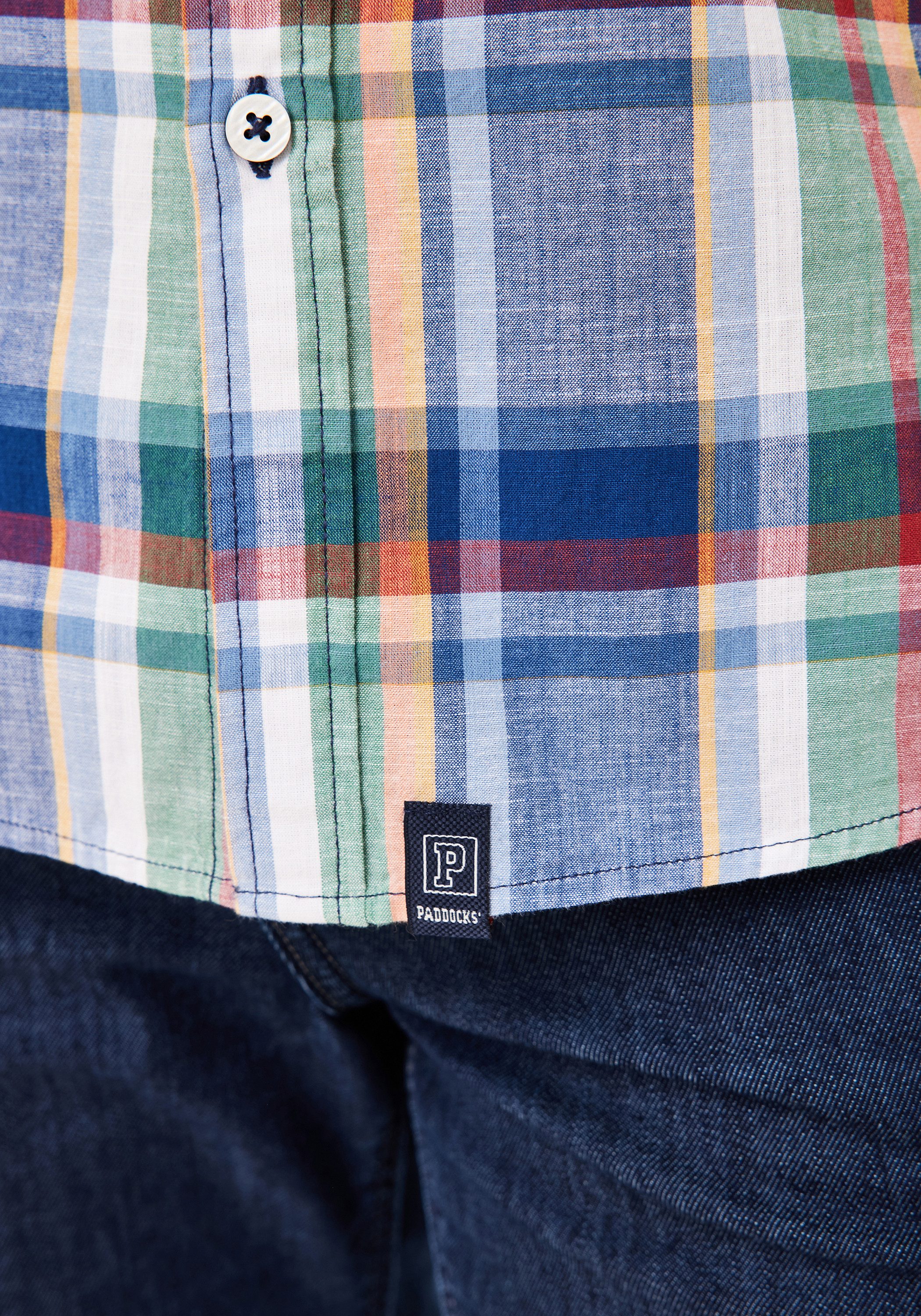 Paddock's Kurzarmhemd Freizeithemd mit Kurzarm aus reiner Baumwolle