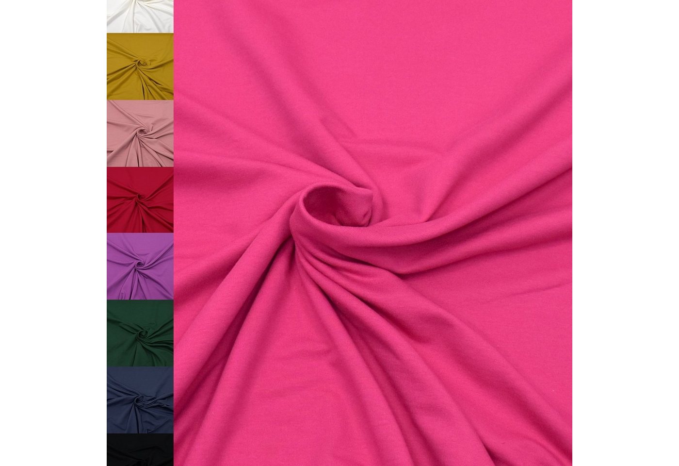 MAGAM-Stoffe Stoff "Finn", Jersey uni einfarbig ÖKO-TEX Meterware 50cm