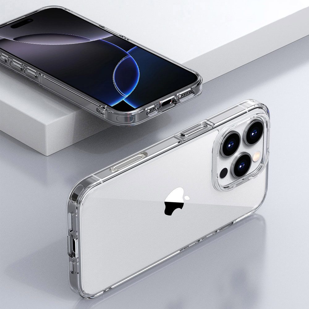 FITSU Handyhülle Transparente Hülle für Apple iPhone 16 Handyhülle 6,1 Zoll, Durchsichtige Schutzhülle für Apple iPhone 16 Hybrid Case – Bild 3 von 4