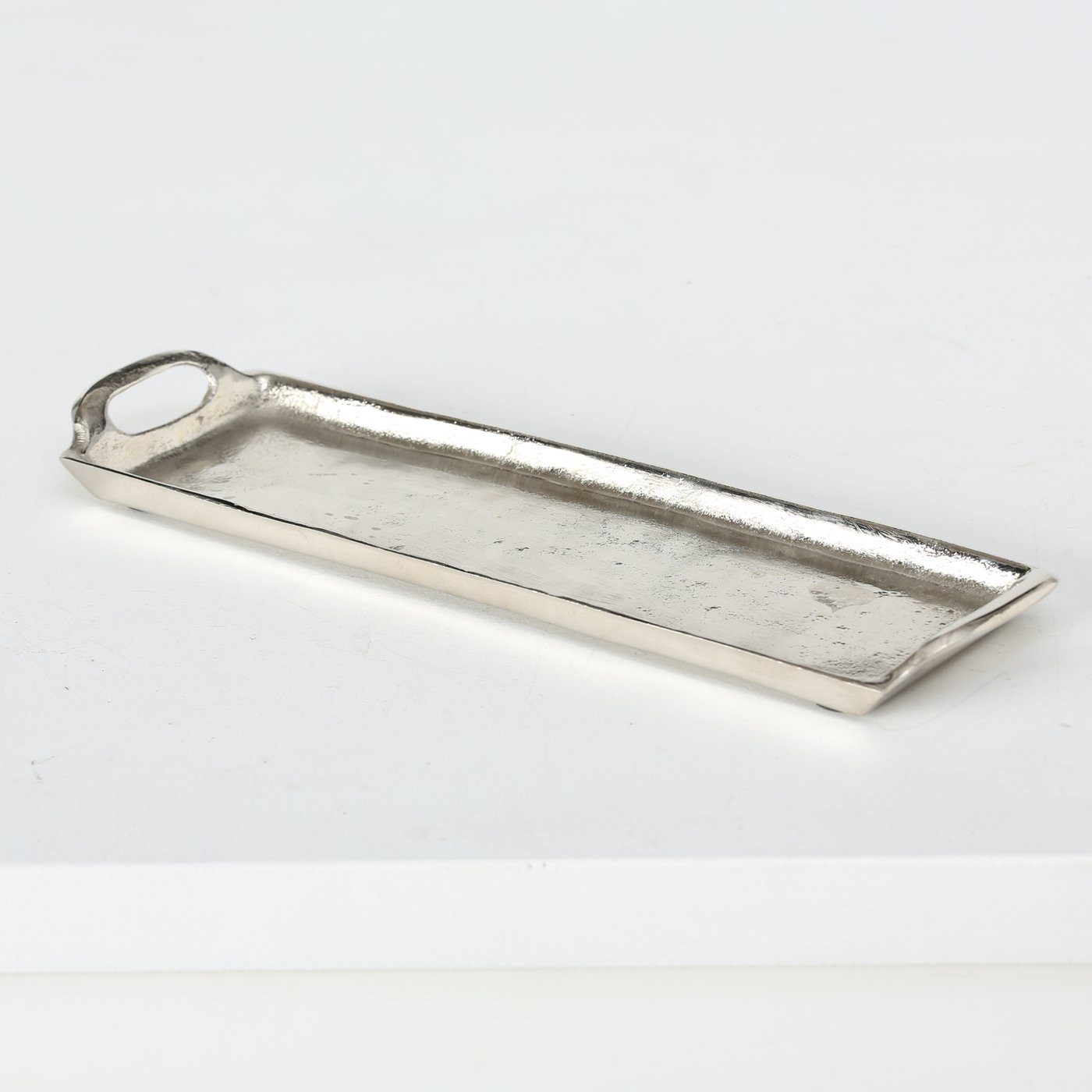 BOLTZE GRUPPE GmbH Dekotablett Dekotablett Bathew L.36 cm Aluminium Silber Stückpreis