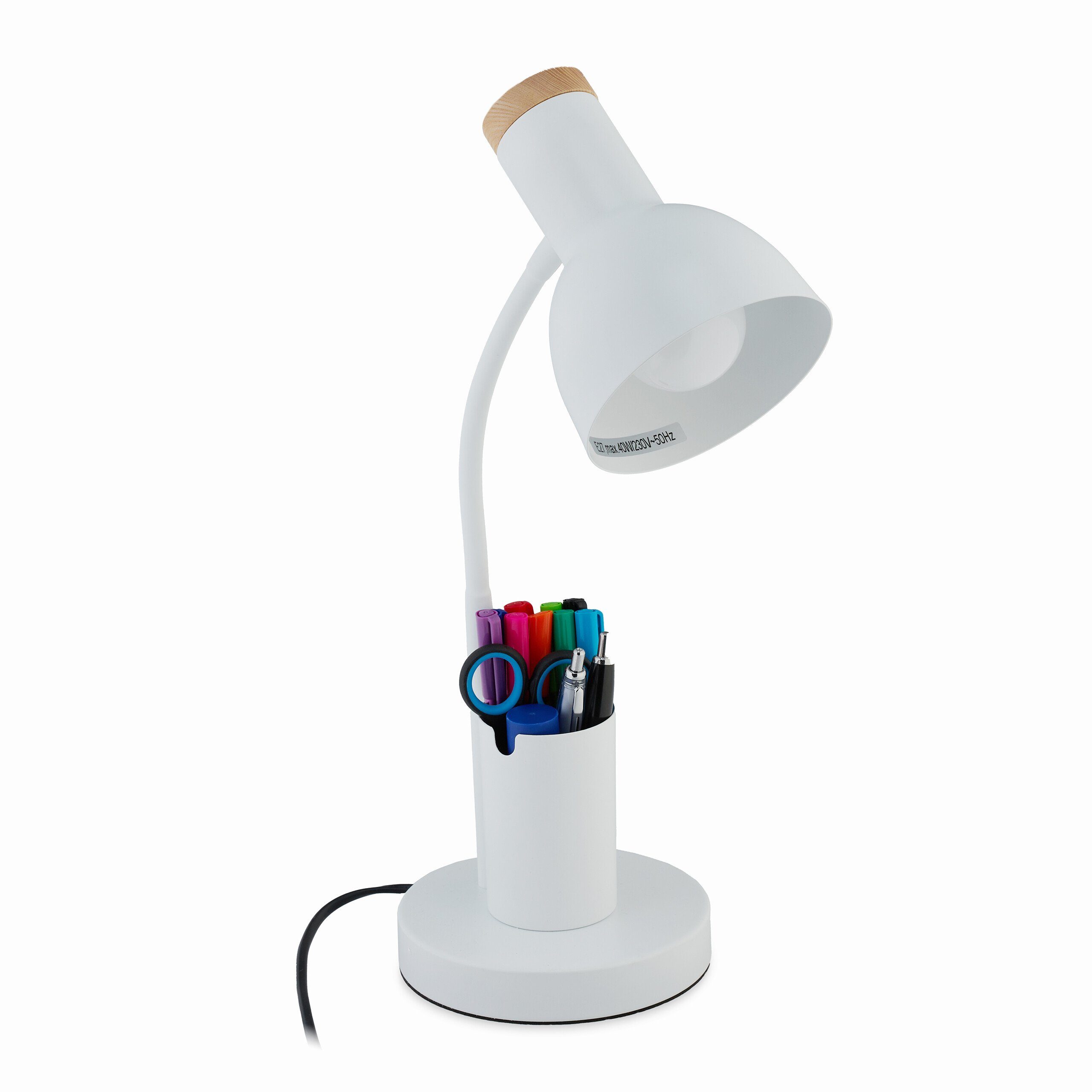 relaxdays Schreibtischlampe mit Stifthalt günstig online kaufen