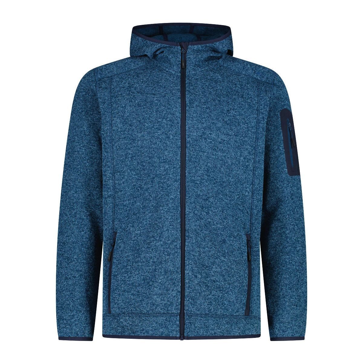 CMP Fleecejacke MAN Fleece Jacket FIX Hood Vielseitige Herrenjacke aus Knit-Tech-Fleece, ideal für