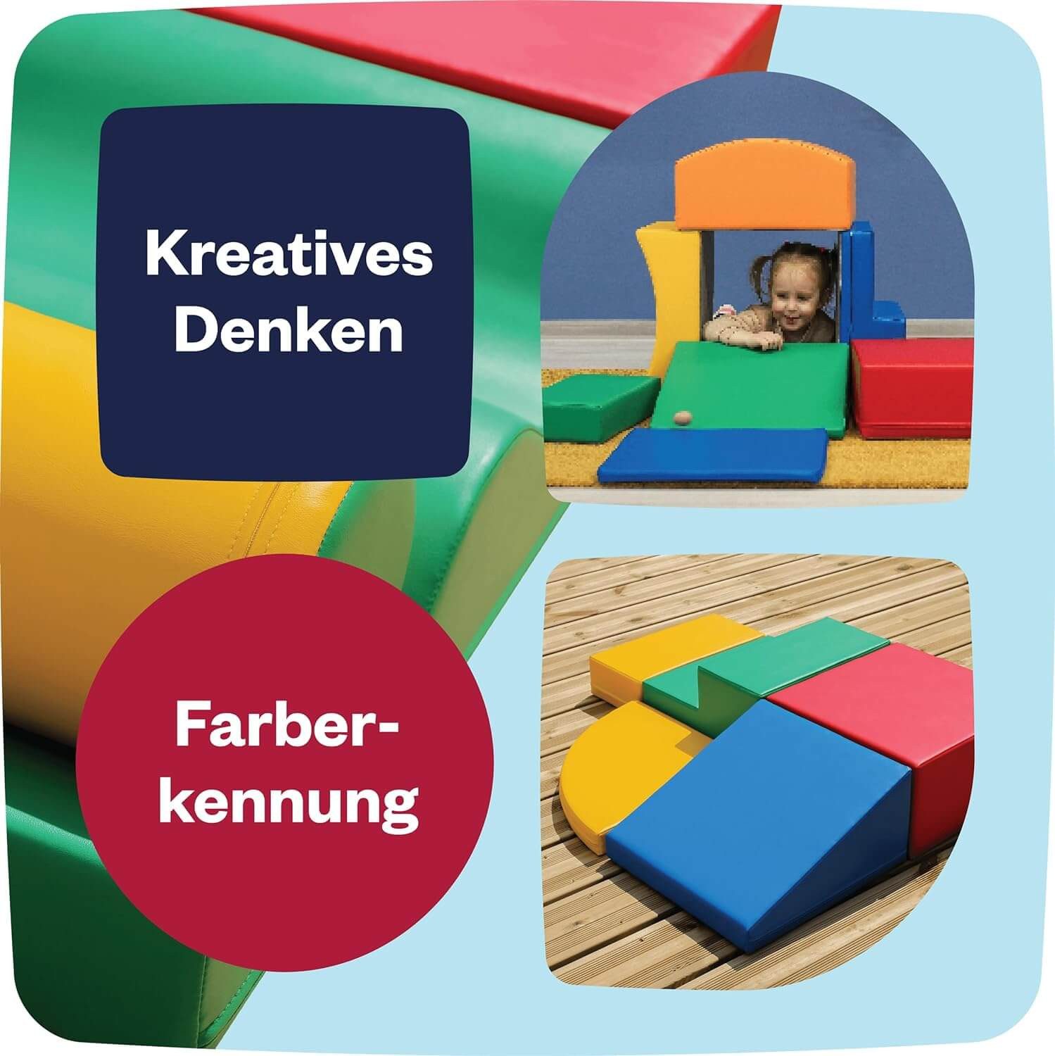 IGLUSoftplay IGLU SET 28 Explorer - verschiedenen Farben - Schaumstoffbaustein SET Spielbauklötze, (Set), Produktursprung: Lettland, Altersempfehlung: 1–2 Jahre,5 kg / 3