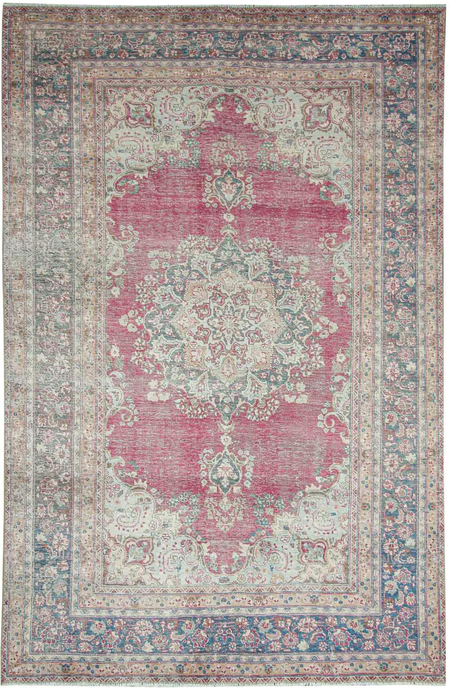 Nain Trading Orientteppich Vintage 186x303 Handgeknüpfter Moderner Orientteppich / Perserteppich, rechteckig, Höhe: 8 mm