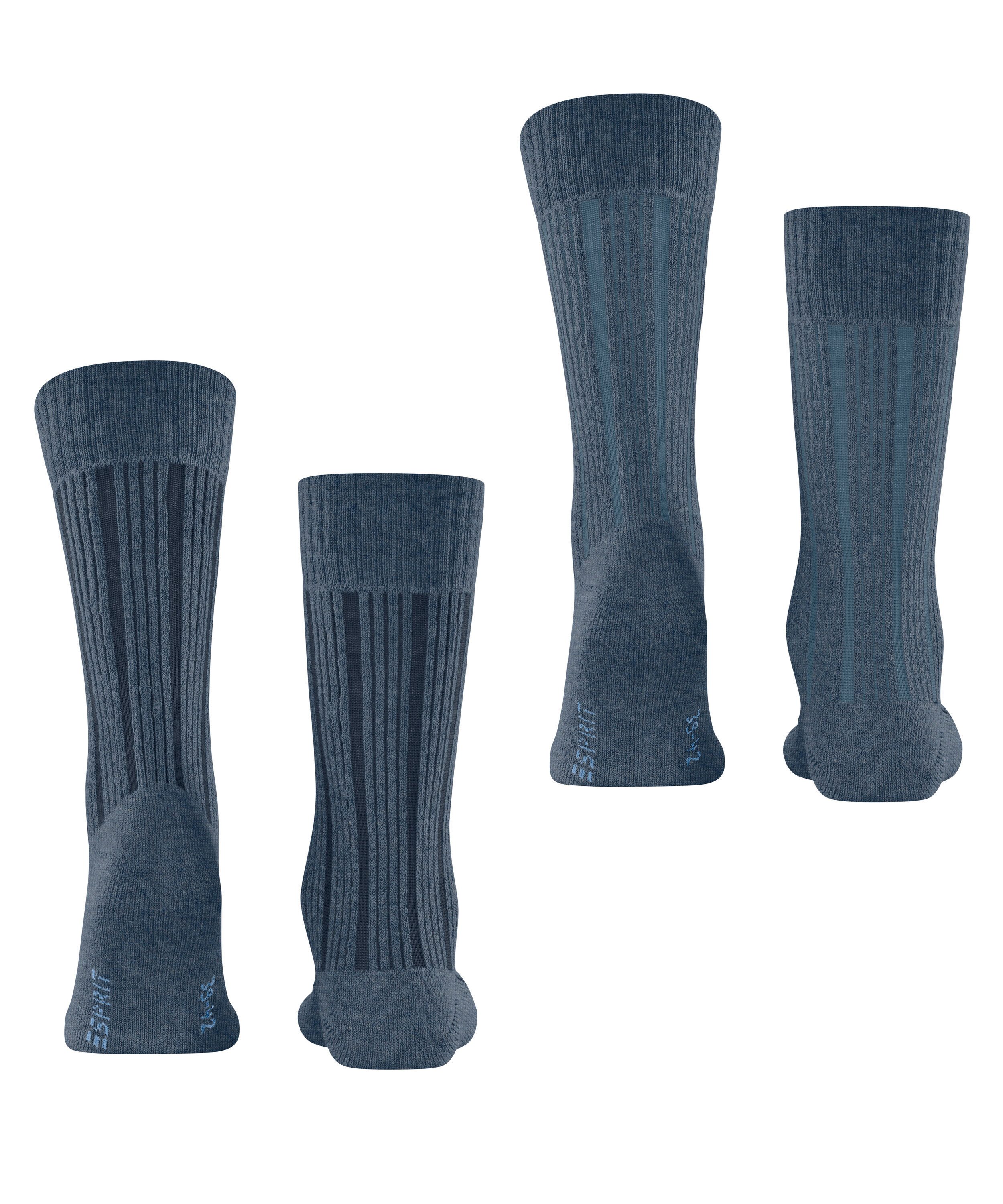 Esprit Socken Plush Rib 2-Pack Socken (2-Paar)