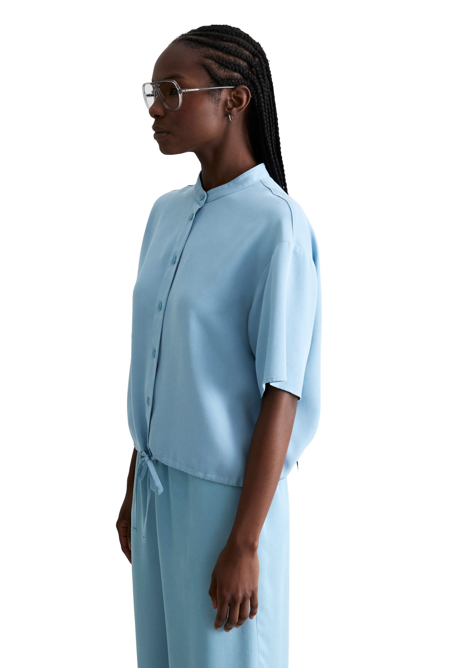 Marc O'Polo DENIM Kurzarmbluse aus TENCEL™ Lyocell