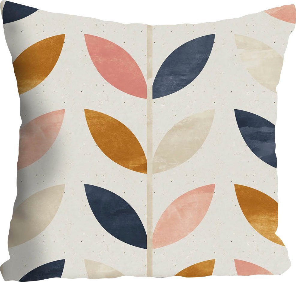 queence Dekokissen Nils, Kissenhülle,Blätter,Floral,Naturmotiv,Pflanzenmust günstig online kaufen