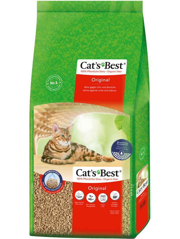 CAT Katzentoilette Cats Best Original Katzenstreu pflanzlich 40 L