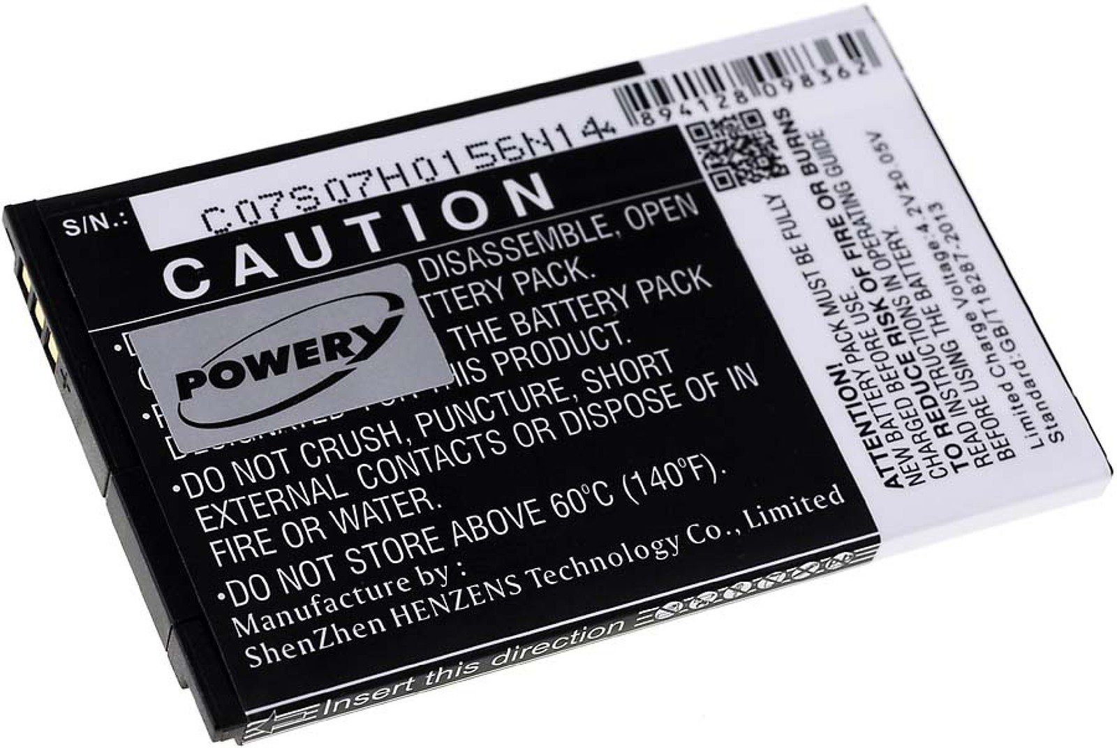 Powery Akku für Emporia Typ AK-V25 (V2.0) Handy-Akku 1050 mAh (3.7 V)