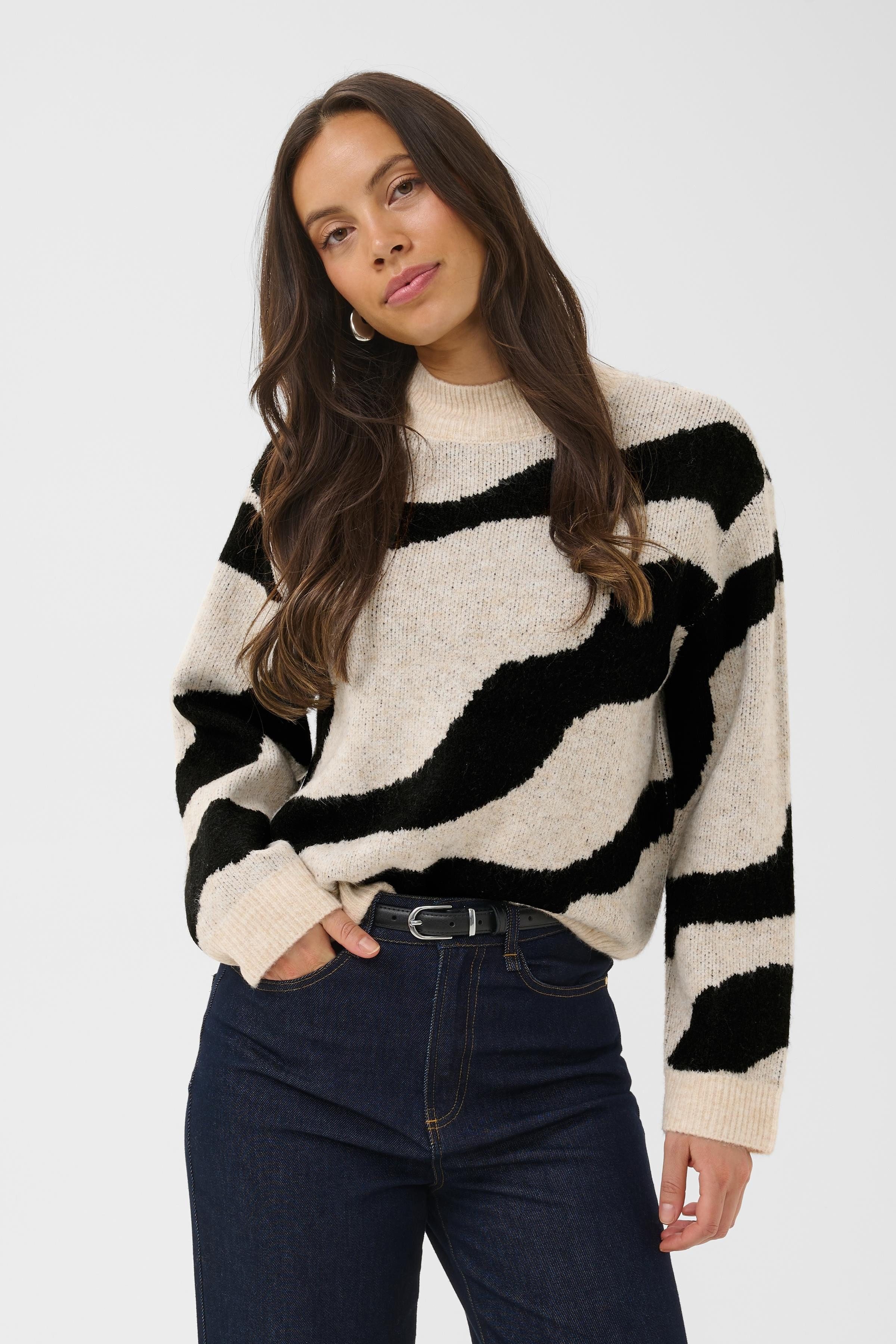 Saint Tropez Rollkragenpullover MallieSZ Pullover Materialmix, Regular fit