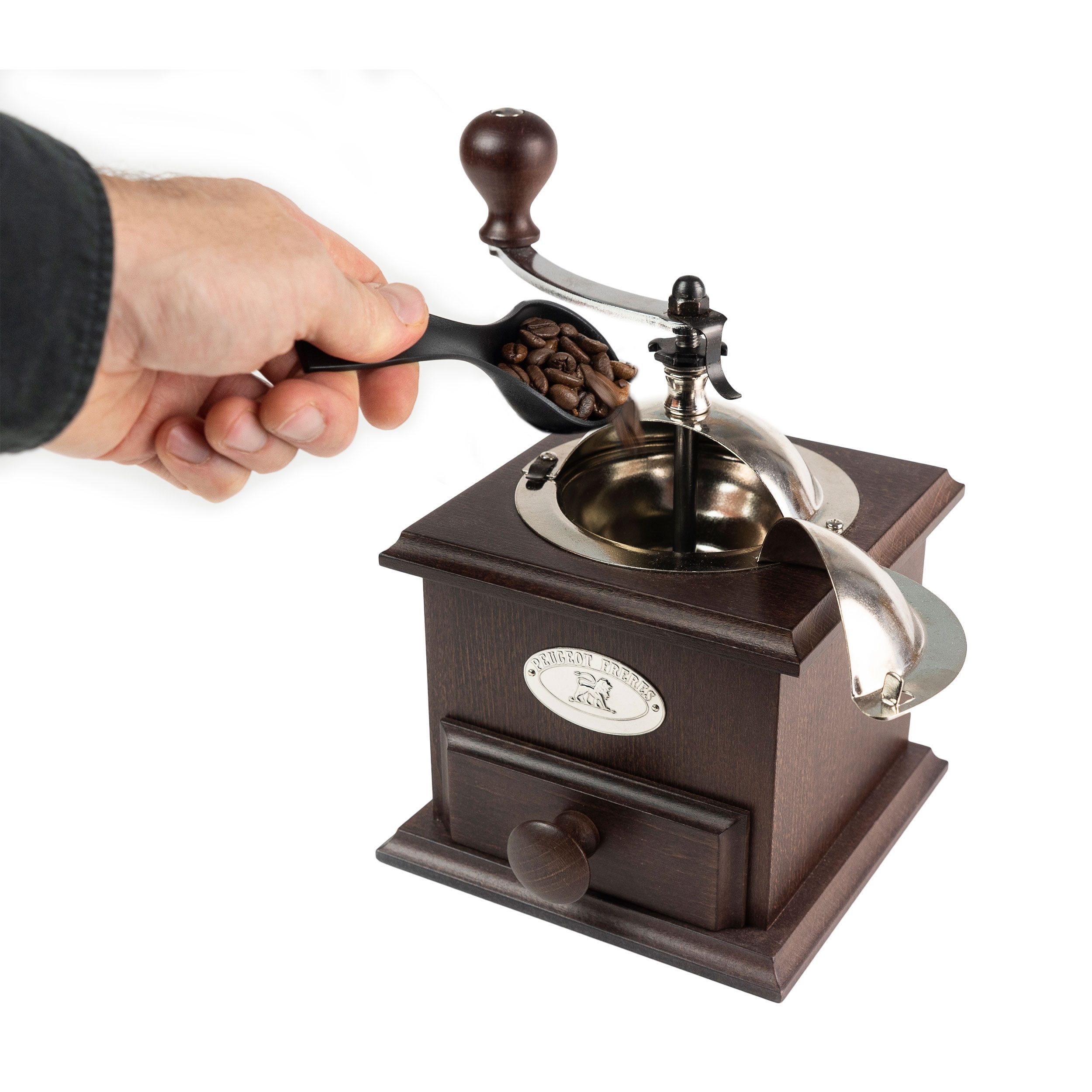 PEUGEOT Kaffeemühle NOSTALGIE 21cm Buchenholz Edelstahl