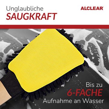 ALCLEAR 95C2 Chenille Zottelhandschuhe 2er Set Auto Waschhandschuh 22 x 17 cm Mikrofasertuch (80% Polyester, 20% Nylon)