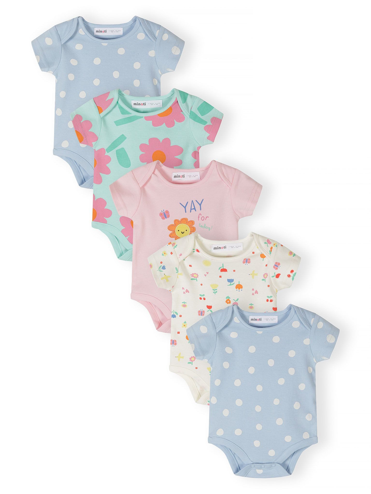 MINOTI Body aus Baumwolle, für Mädchen (5-er Pack) hautfreundlich