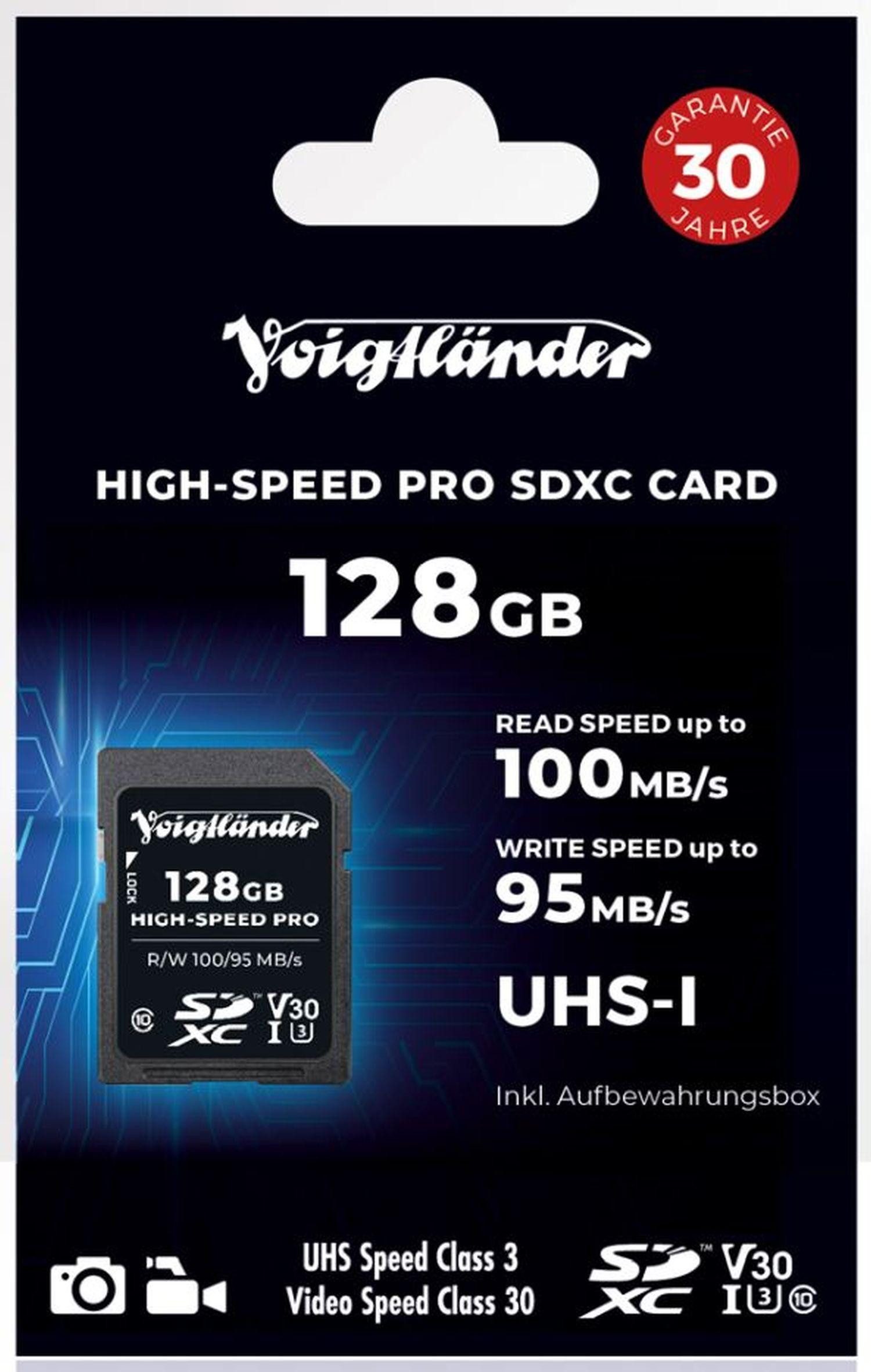 Voigtländer Prof. High-Speed SDXC 128GB UHS-I Speicherkarte