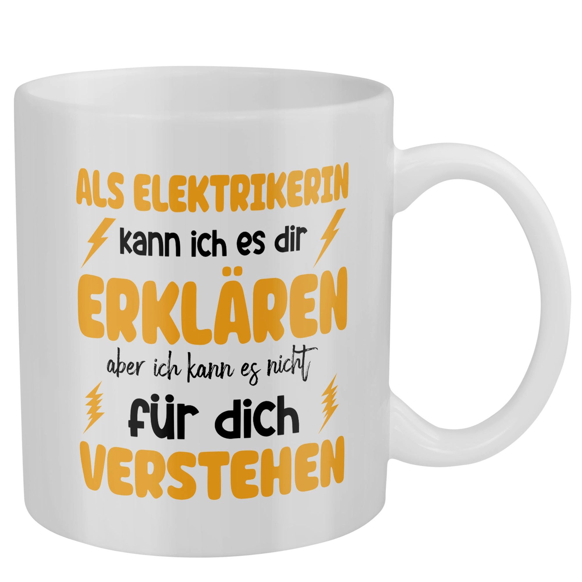 22Feels Tasse Elektrikerin Geschenk Frauen Spruch Beruf Ausbildung Abschluss, Keramik, Made in Germany, Spülmaschinenfest, Beidseitig