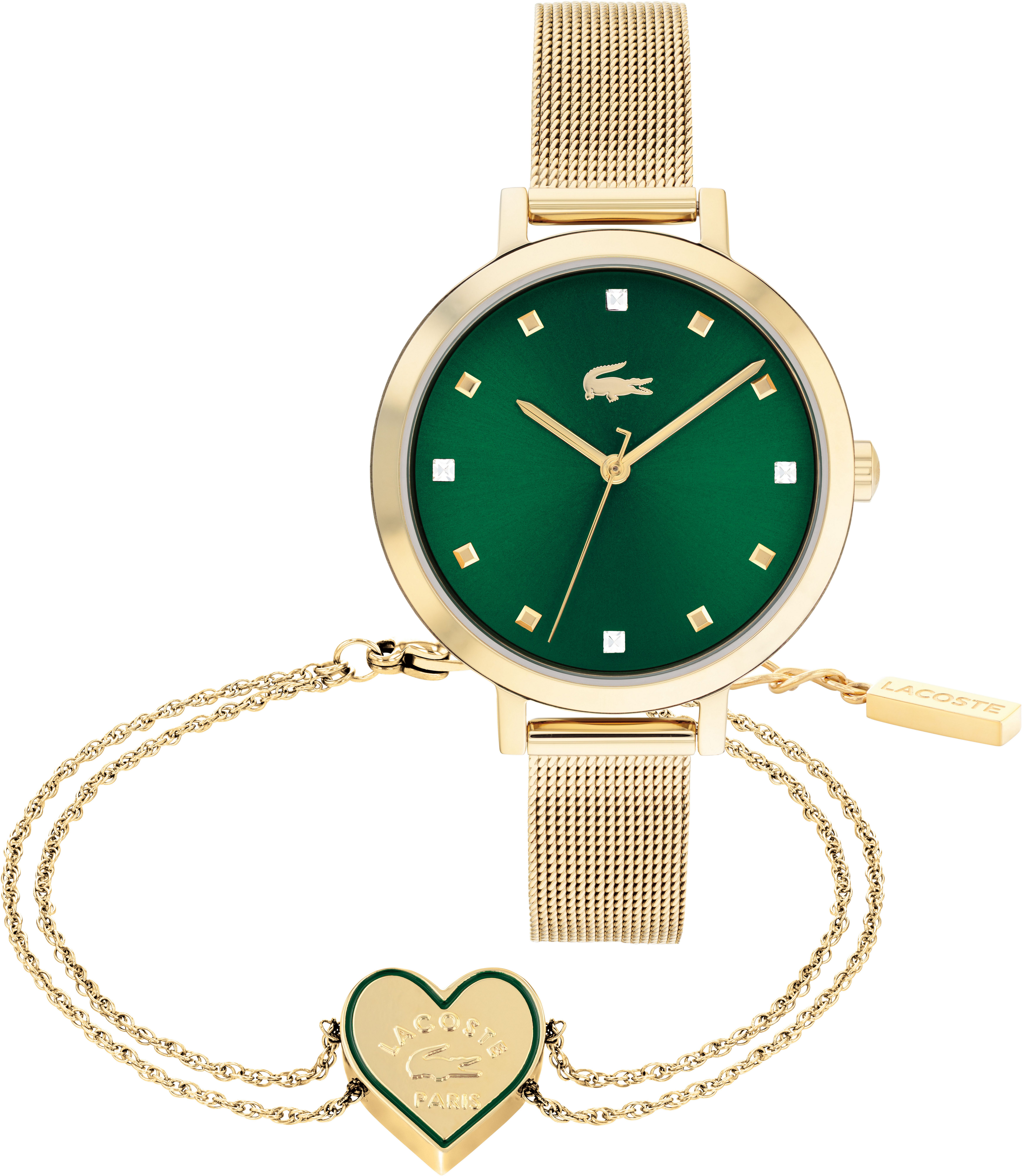 Lacoste Quarzuhr RIGA 2070029, (Set, 2-tlg., mit Armband), Armbanduhr, Dame günstig online kaufen