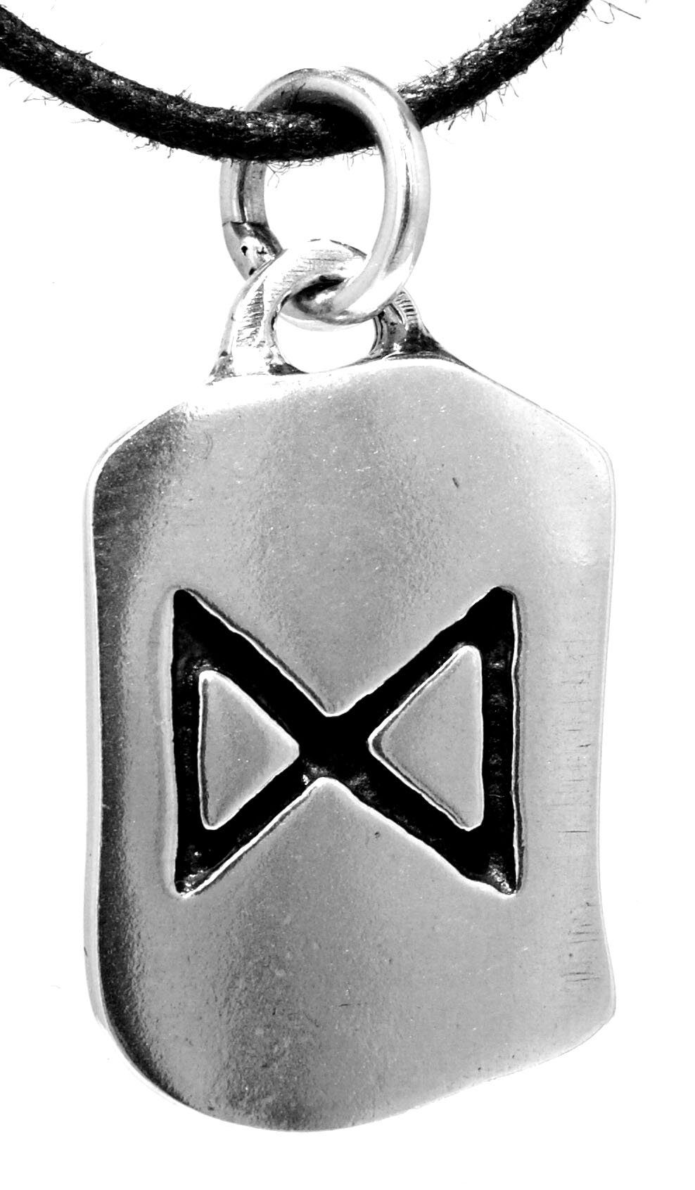 Kettenanhänger Rune Dagaz Anhänger 925 Sterling Silber Buchstabe D Dagaz Daeg Licht