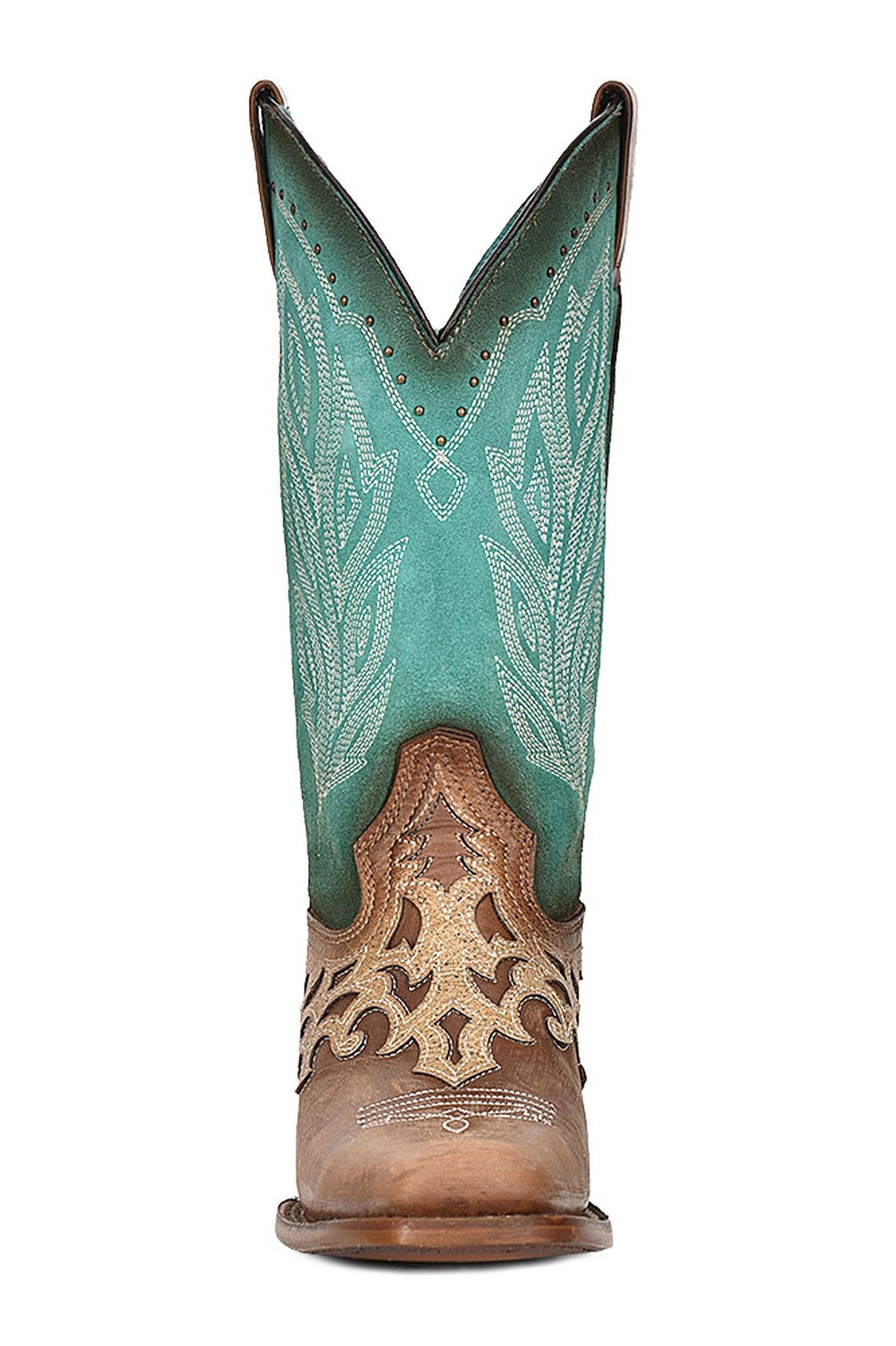 Corral Boots Z5131 Braun Türkis Cowboystiefel Rahmengenähte Damen Westernstiefel