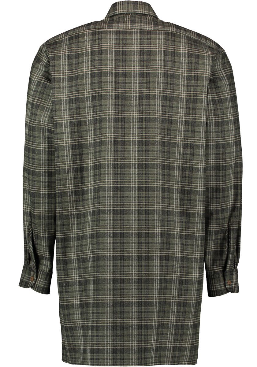 Condor Langarmhemd Cholut 90cm langes Herren Flanell Langarmhemd mit aufges günstig online kaufen