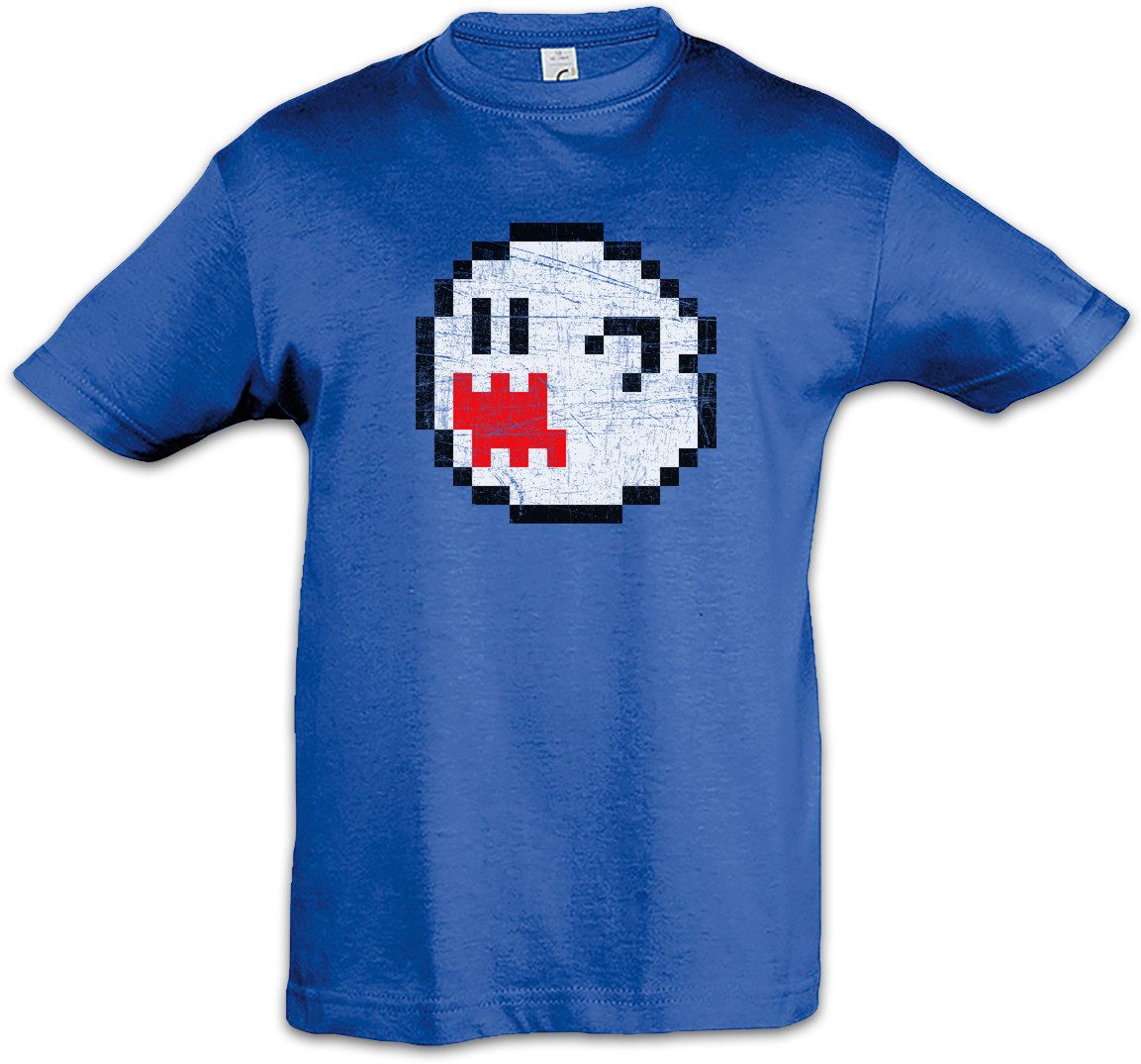 Print-Shirt Pixel Ghost Kinder T-Shirt Super Video Game Mario Gamer Gaming Geek