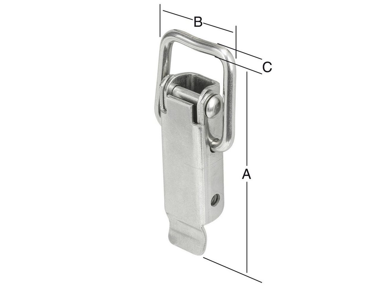 Thumbnail - Vormann WC-Deckel-Scharnier Vormann Spannverschlüsse 52 x 23 x Ø 3.0 mm