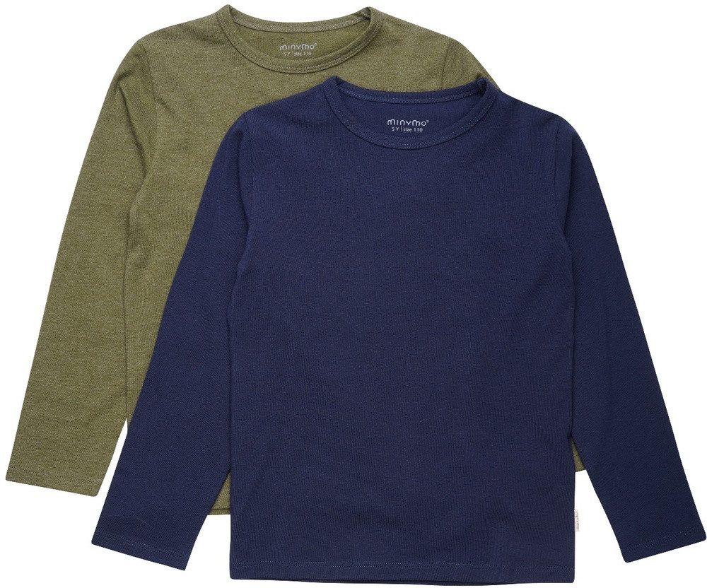 Minymo Longshirt Basic 34-T-shirt LS (2-pack)