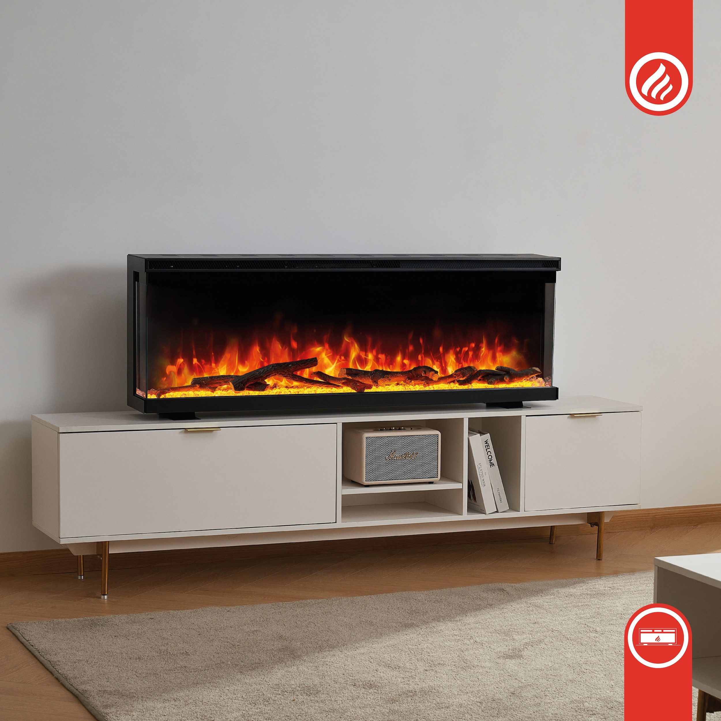 KAMINIO Elektrokamin LEA, 3in1 Kamin: Elektrischer günstig online kaufen