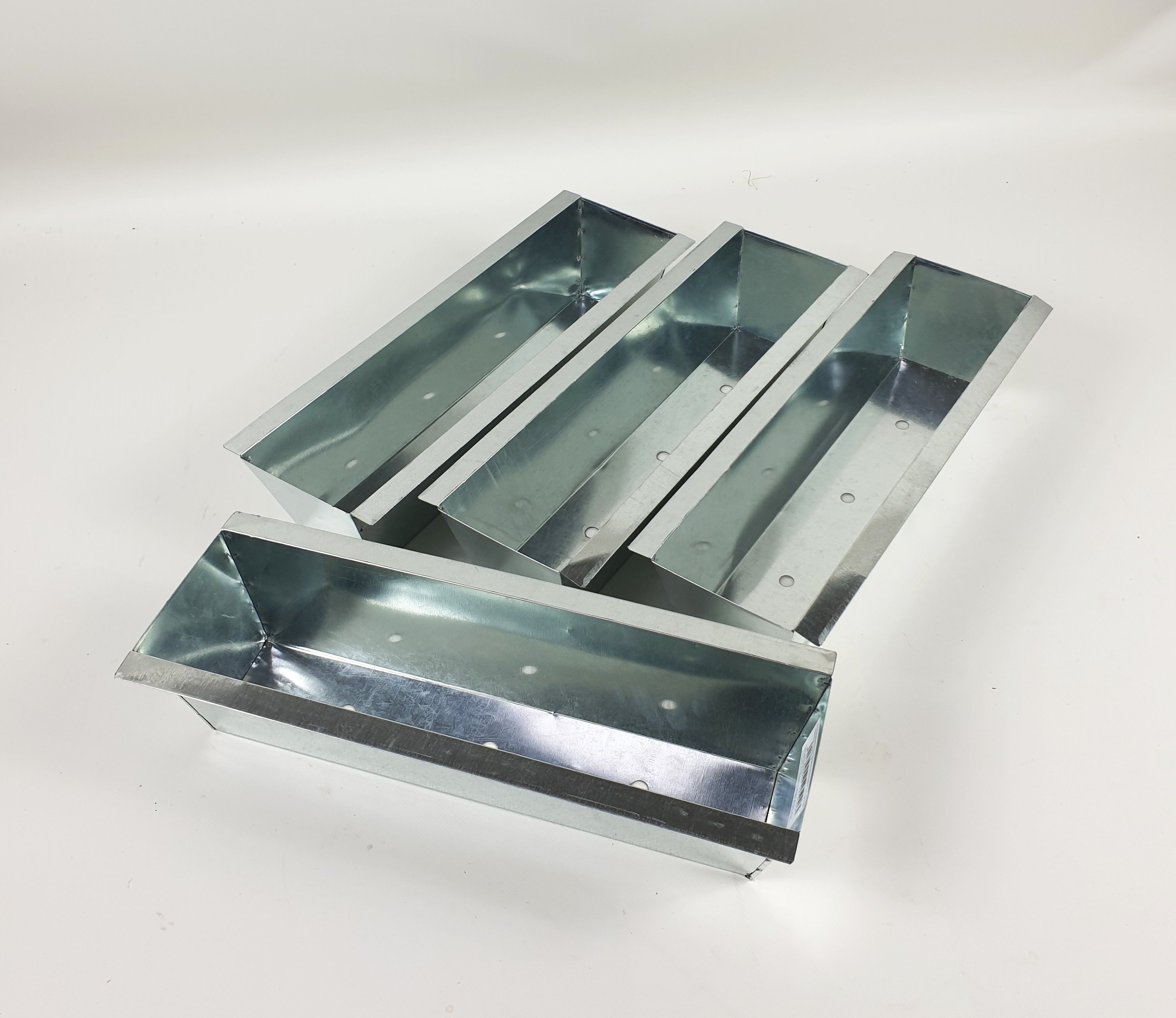 sesua Blumenkasten Zink Pflanzkasten f. Europalette Metall verzinkt 39x13x9cm Blumentopf (4 St)