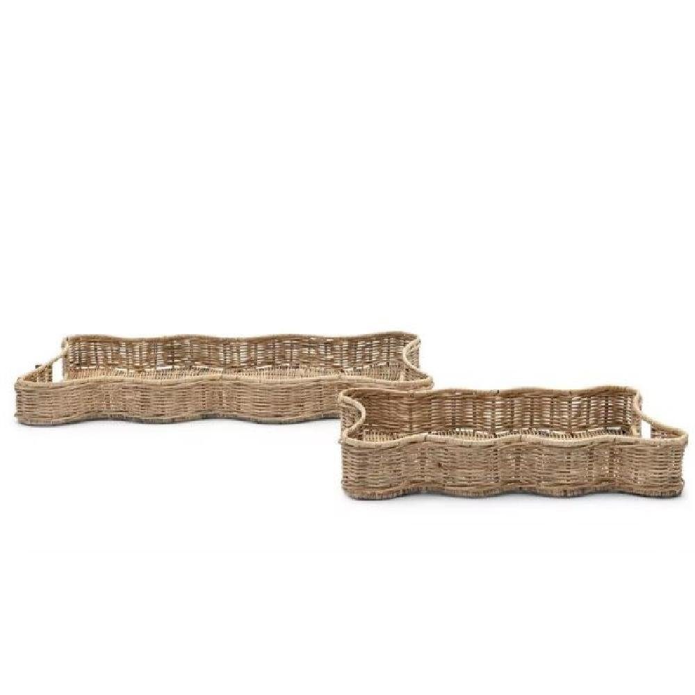 Tablett Tablett Set Benoa Rustic Rattan (2er-Set)