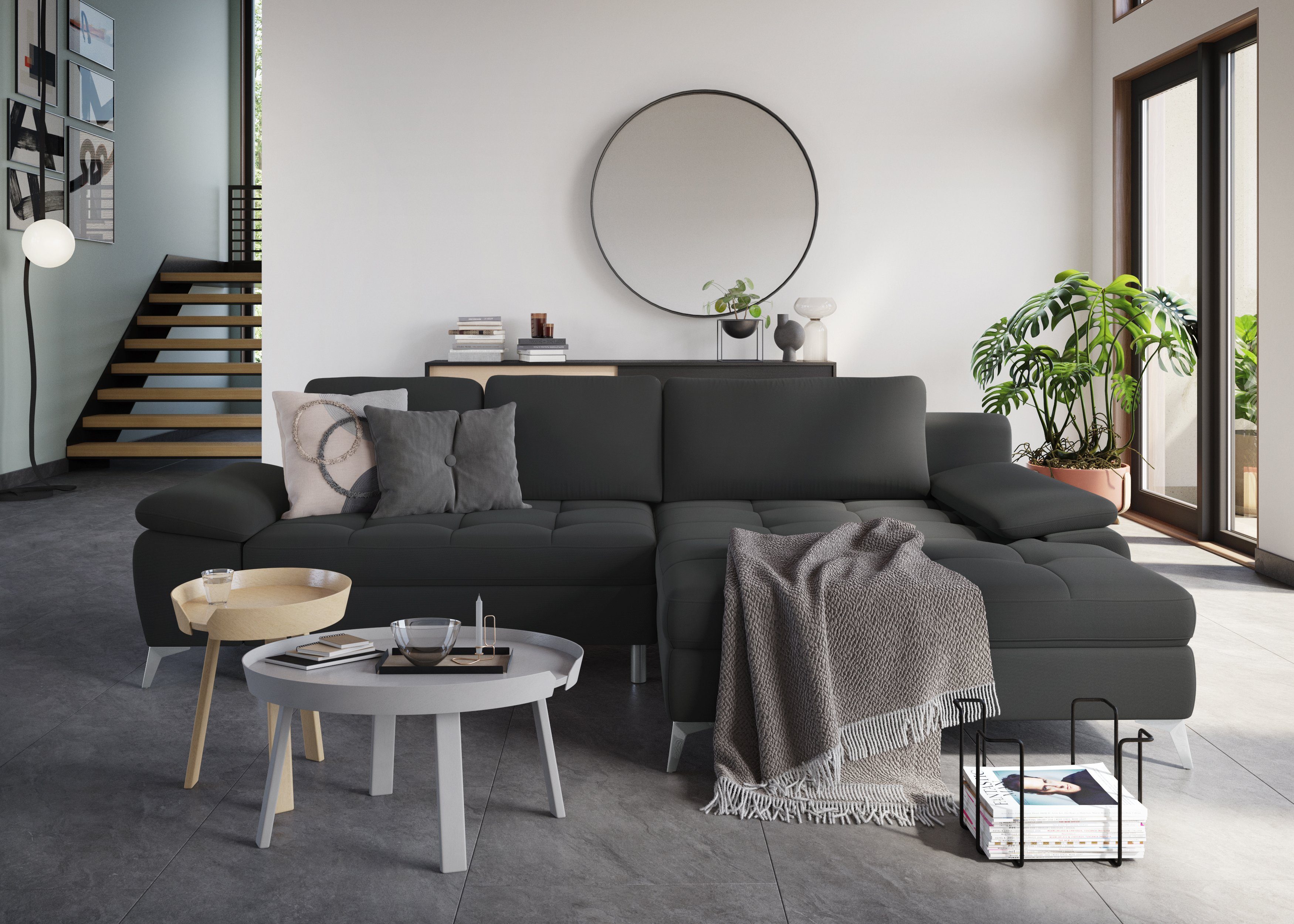 sit&more Ecksofa Latigo L-Form, mit Mega-Recamiere, wahlweise mit Bettfunktion und Bettkasten