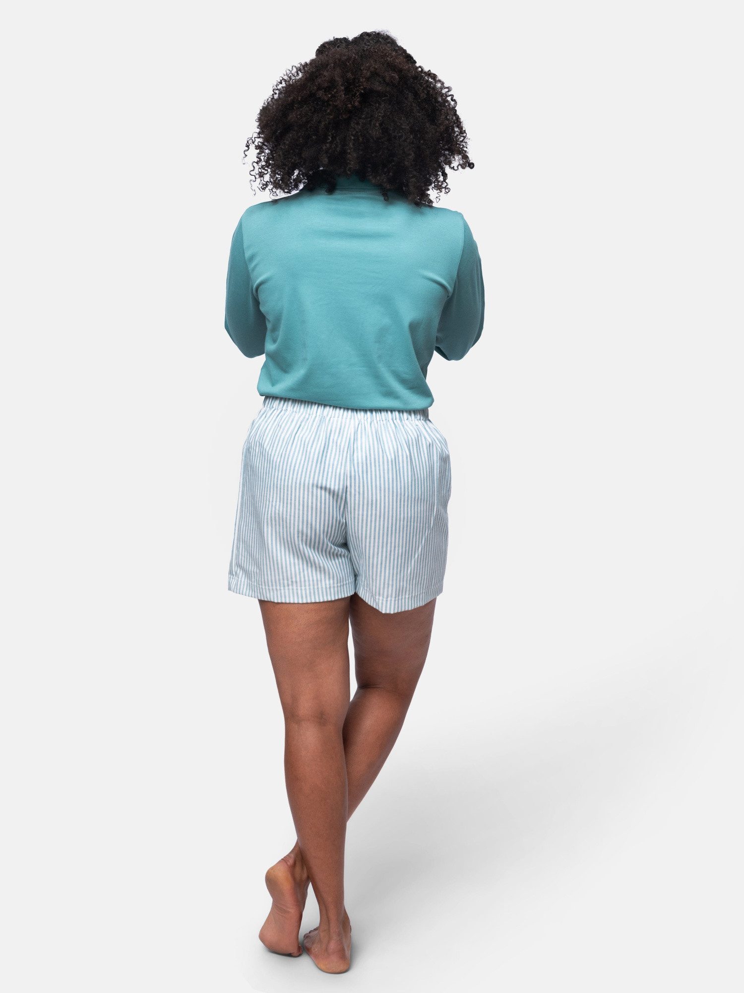 greenjama Pyjamashorts aus weichem Flanell, Biobaumwolle