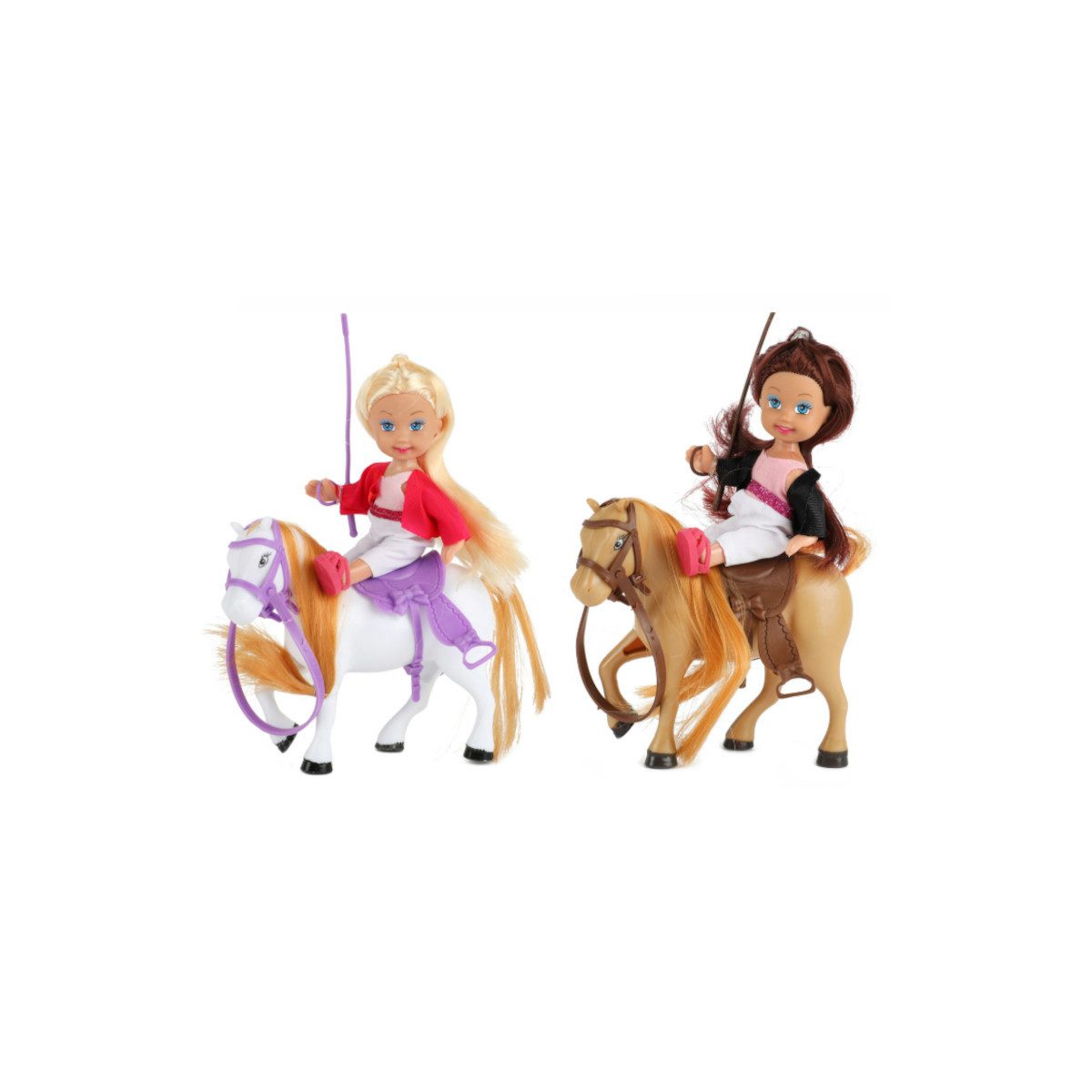 Toi-Toys Actionfigur Toi-Toys LILLY Teenager-Puppen Set – 2 Puppen 12 cm + 2 Pferde