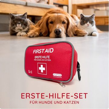 FLEXEO Erste-Hilfe-Set für Hunde & Katzen, (1 St), Notfallausrüstung für Vierbeiner, 24-teilig