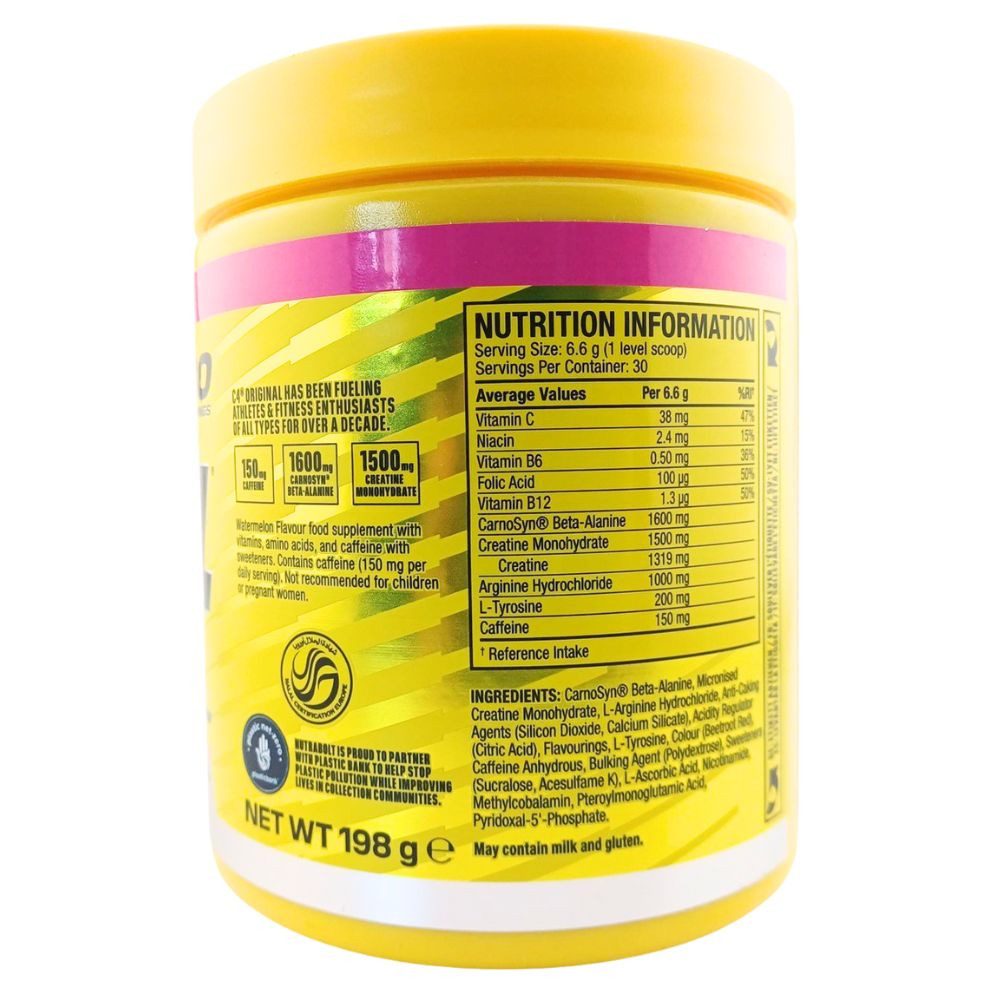 Cellucor Cellucor C4 Pre-Workout 30 Portionen Pulver, Mit Beta-Alanin (Carnosyn)