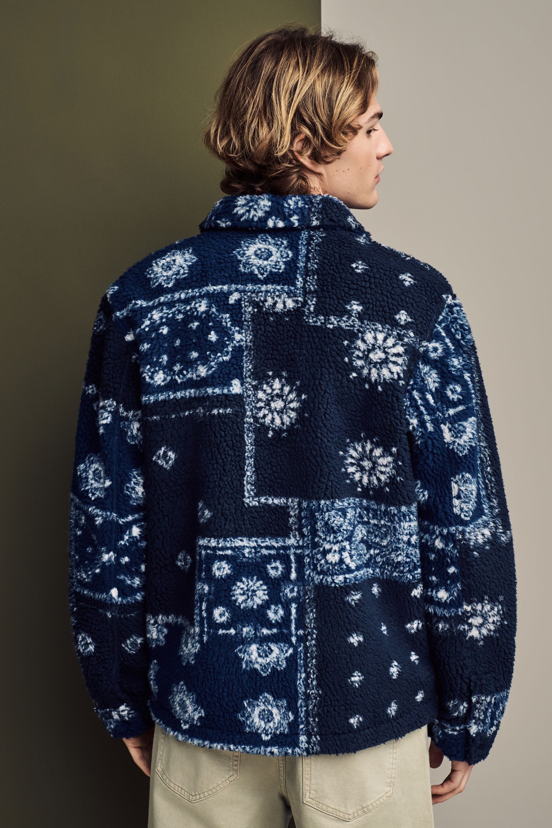 Next Fleecejacke Fleece-Hemdjacke mit Print (1-St) günstig online kaufen