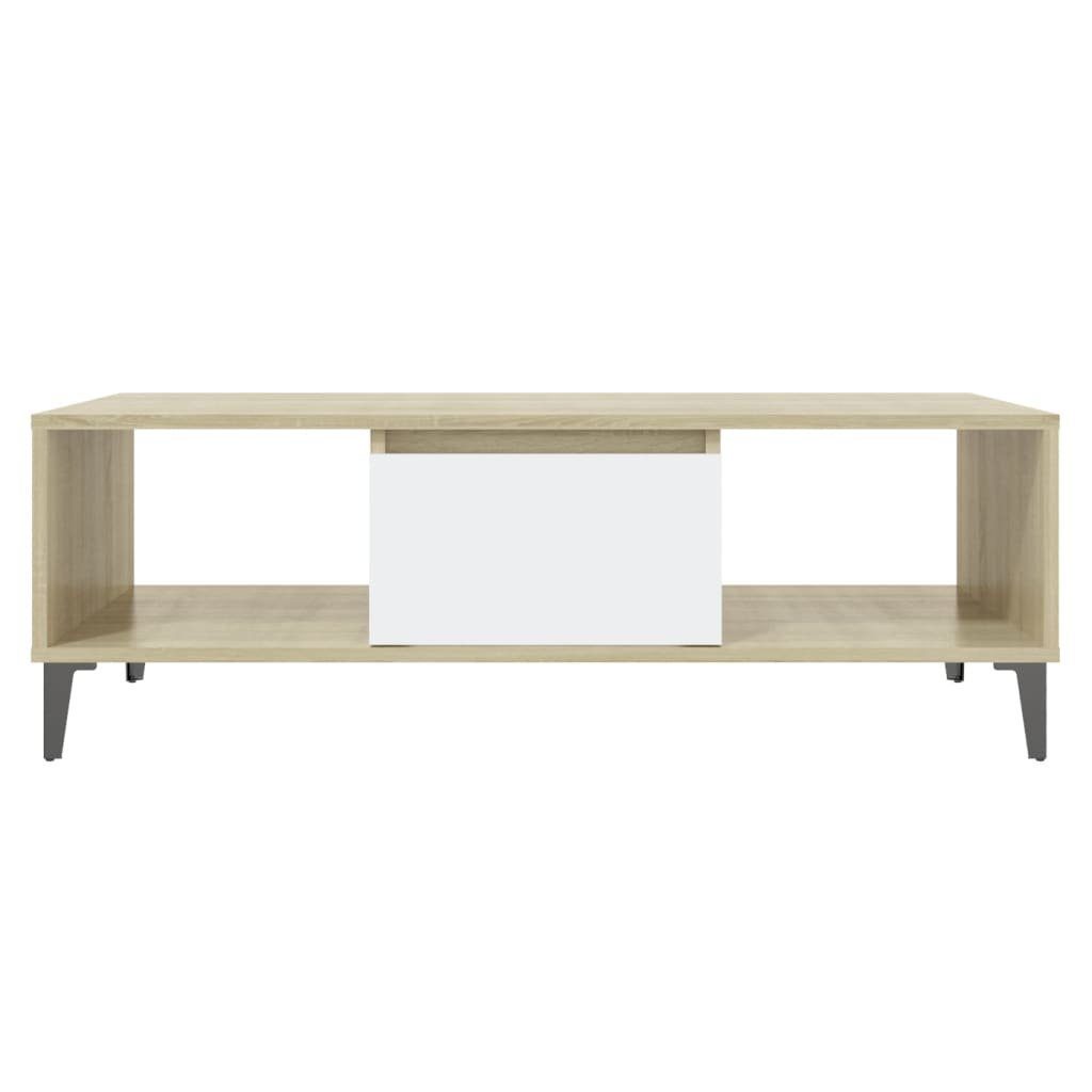 Sonoma-Eiche Sonoma-Eiche vidaXL Sonoma-Eiche Weiß cm | und und und Weiß 103,5x60x35 Weiß Couchtisch (1-St) Holzwerkstoff Couchtisch