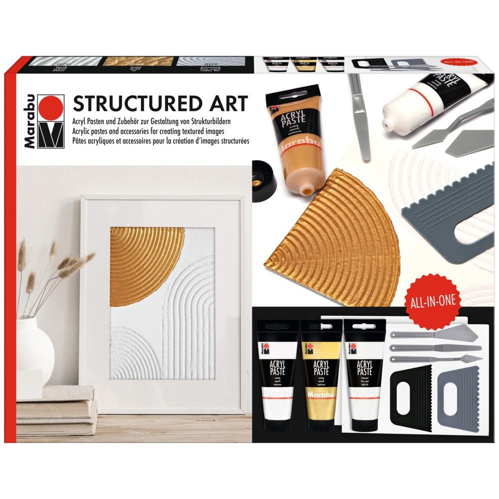 Marabu Acrylfarbe Marabu Acrylpasten-Set Structured Art