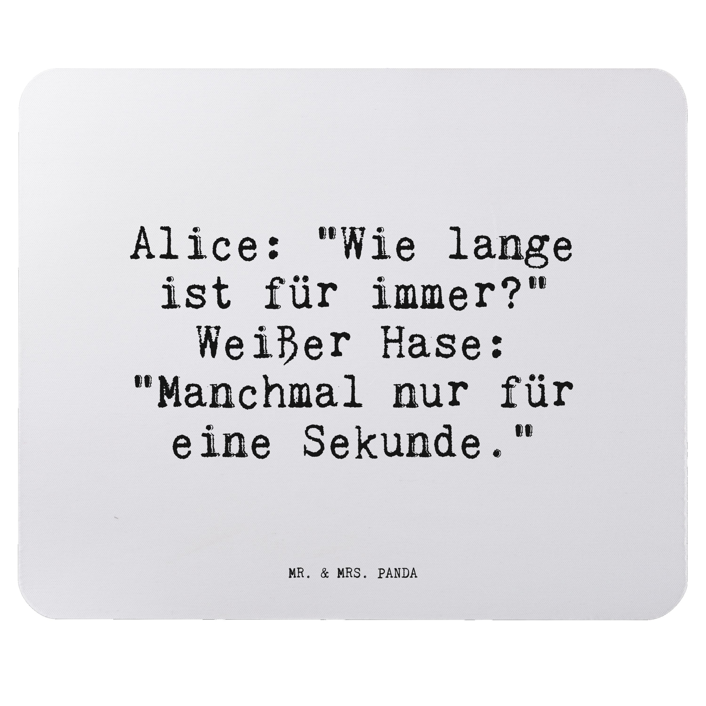 Mr. & Mrs. Panda Mauspad »Alice "Wie lange ist... Aquarellblau