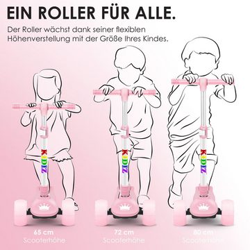 KIDIZ Cityroller, Roller Kinder Scooter X-Pro2 Dreiradscooter mit PU LED Leuchten