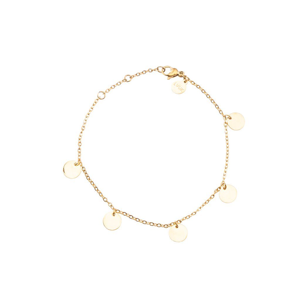 LIFESTYLE Plättchen, toller LUUK Schmuckbox Gold Armband mit