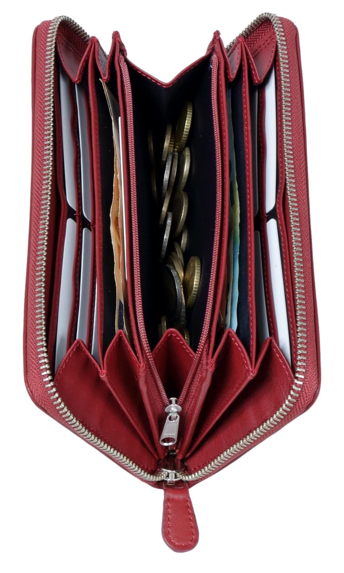 Elbleder Geldbörse Polo 123 - lange Damenbörse mit 13 Kartenfächern, mit RF günstig online kaufen