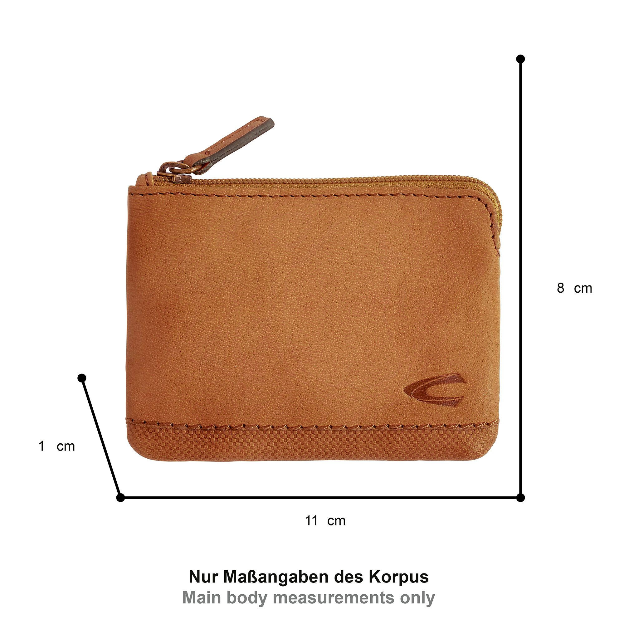 camel active Schlüsseltasche Nimbus, weich genarbtes Leder mit leicht abgesetzten Ziernähte, dezentes Logo