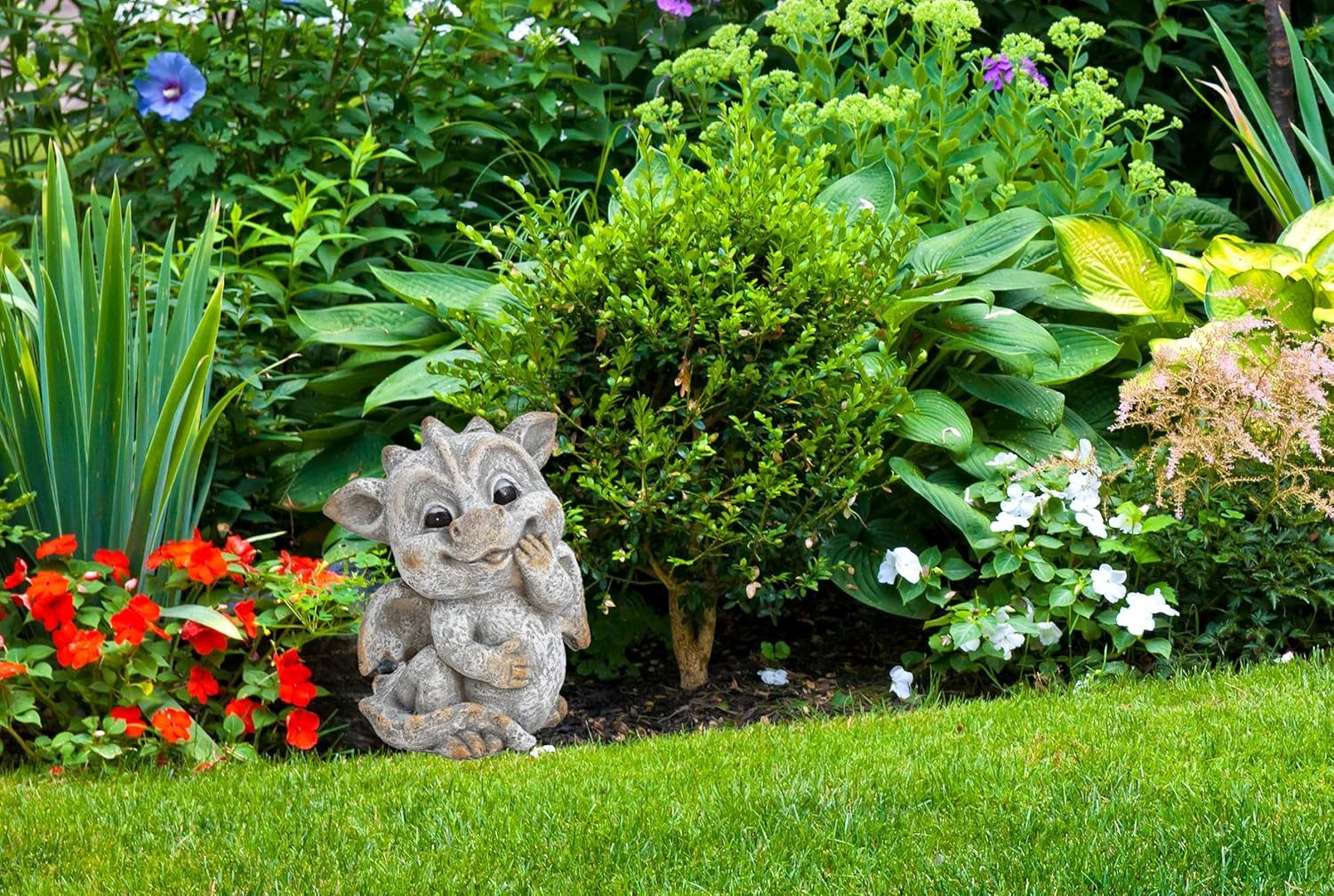 mucHome Gartenfigur Gartenfigur Drache stehend 17cm günstig online kaufen