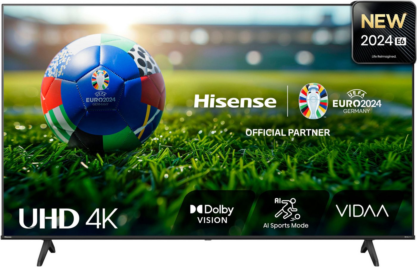 Hisense 55E6NT DLED-Fernseher (139 cm/55 Zoll, 4K Ultra HD, Smart-TV) schwarz ! RABATT: 27.56% Hisense 55E6NT DLED-Fernseher (139 cm/55 Zoll, 4K Ultra HD, Smart-TV) schwarz ! RABATT: 27.56%