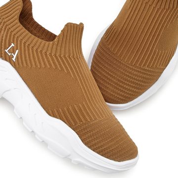 LASCANA Sneaker Freizeitschuh, Halbschuh,Slipper,elastisches Mesh, leichte Sohle VEGAN