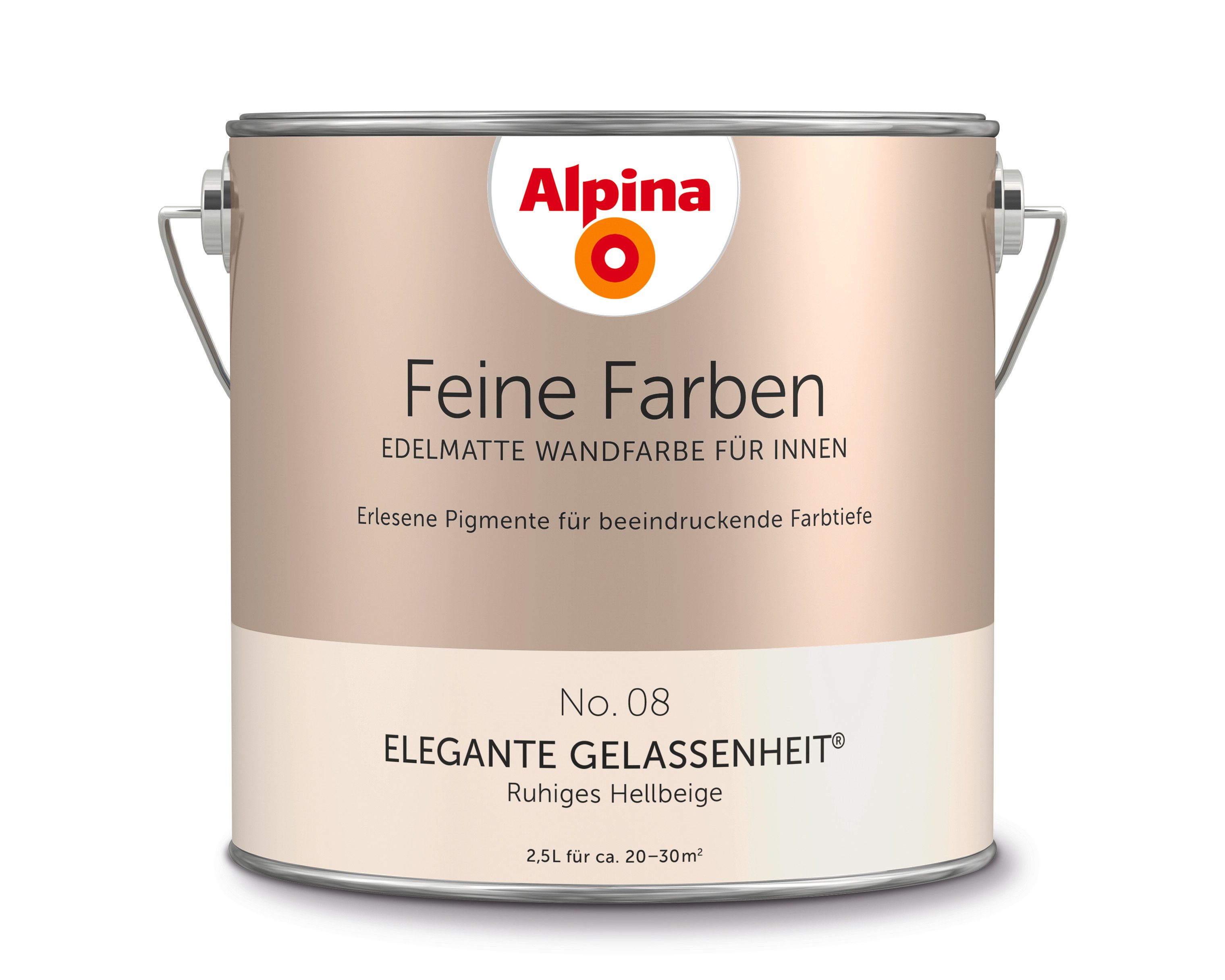 Alpina Wandfarbe Alpina Feine Farben edelmatt 2,5 Liter - Farbfamilie Beige