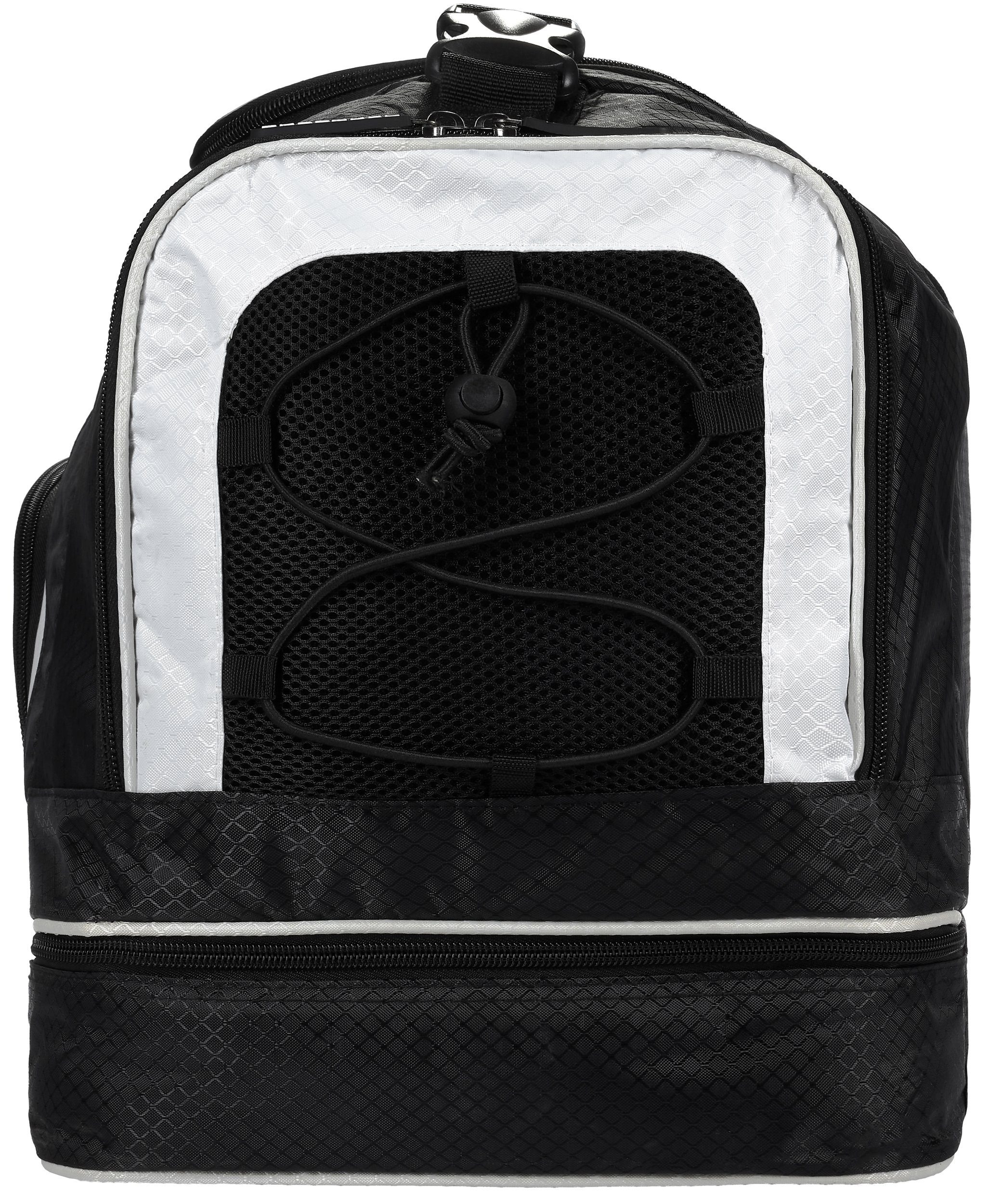 Trainingstasche Fitnesstasche l Weiß mit oder BRUBAKER Sporttasche Schultergurt XXL Nassfach), und mit und abnehmbarem 52 (1-tlg., Schuhfach 90 l Reisetasche Schwarz