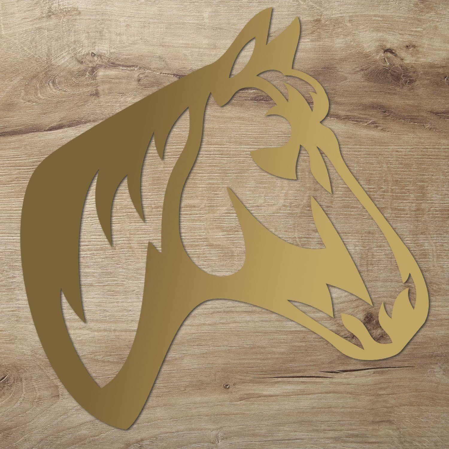 Namofactur 3D-Wandtattoo Pferdekopf aus Holz Wanddeko, Wandbild Pferd Dekoidee Geschenk für Reiter Pferde-Fan Wall Art