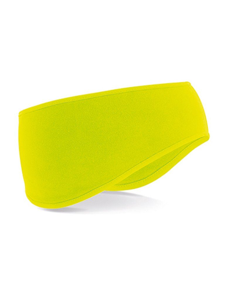Goodman Design Stirnband Sport Stirnband Tech Headband Softshell Winddicht, Atmungsaktives Softshell-Material Fluorescent Yellow